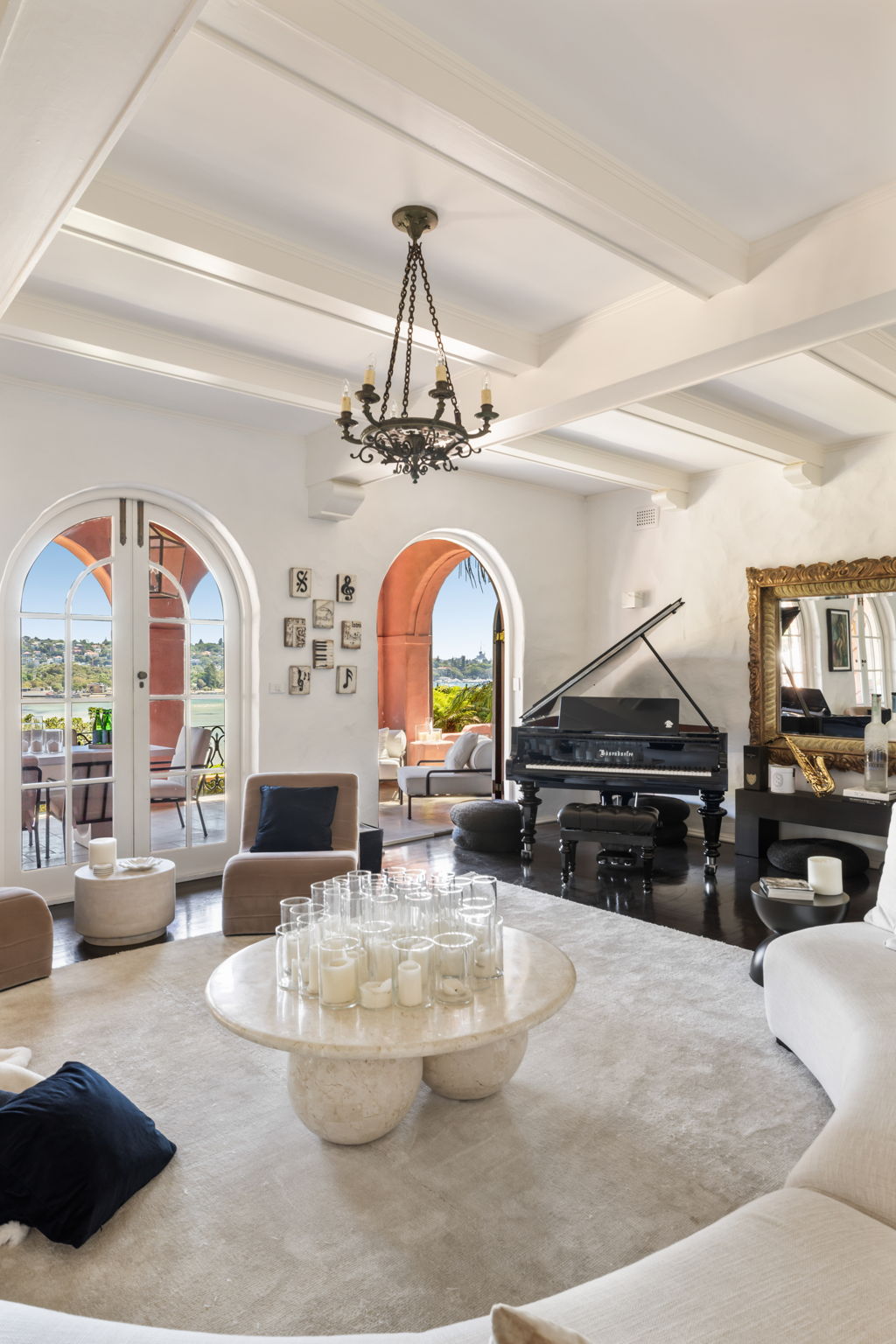 Bösendorfer Baby Grand Piano in Villa Biscaya music room